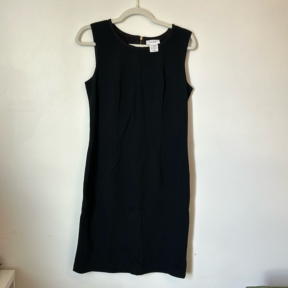 Kate Hill Sleeveless Black Mini Dress Fully Lined